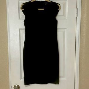 Black knee length shift dress
